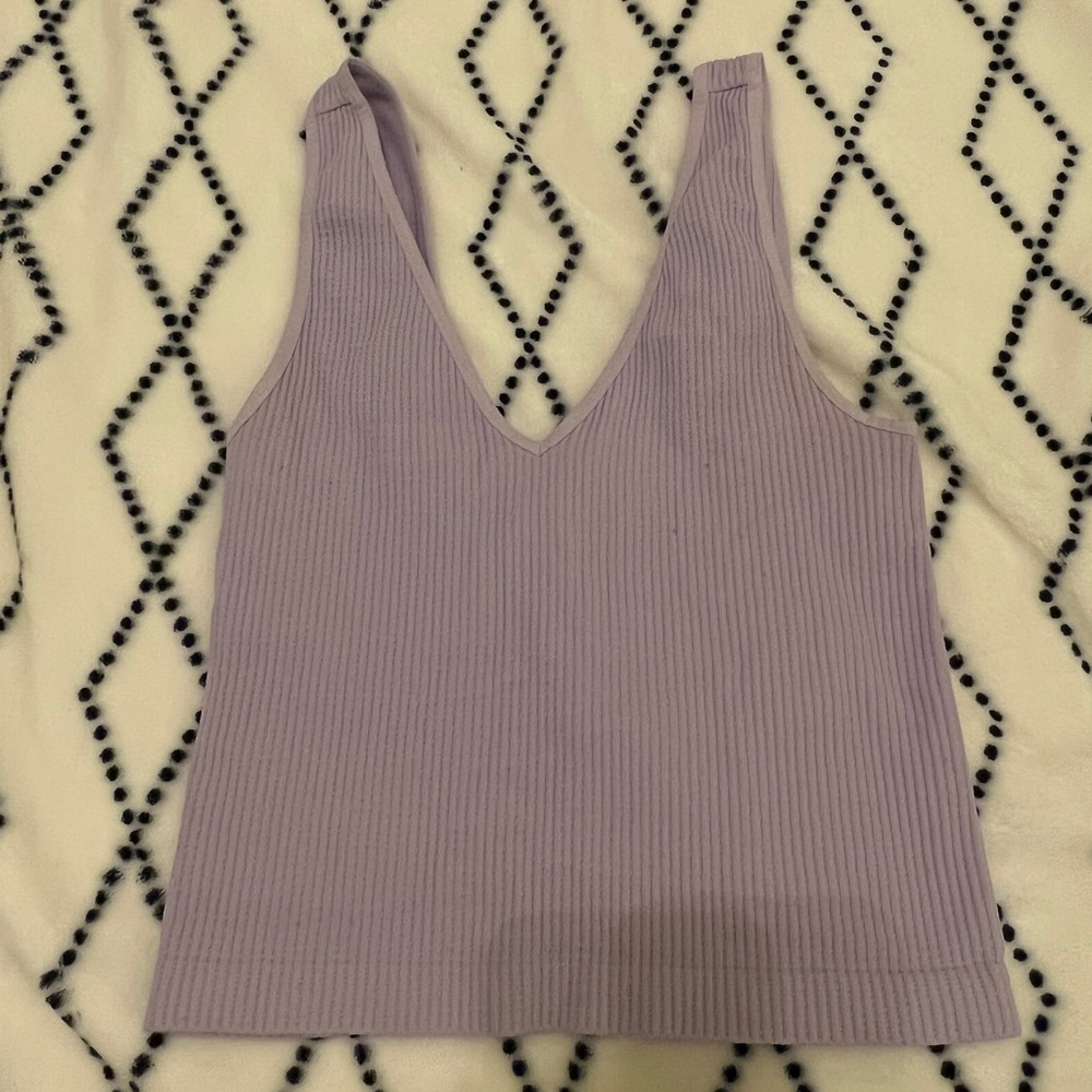 purple niki biki v neck tank top